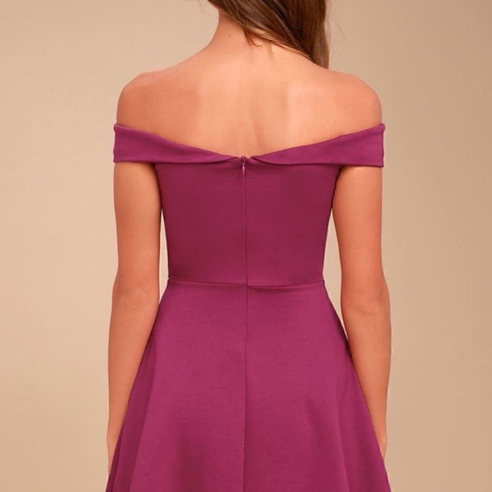 Lulus Season of Fun Magenta Off the Shoulder Dress Size Small - Picture 2 of 6